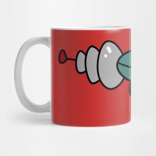 Red Gray Space Gun Mug